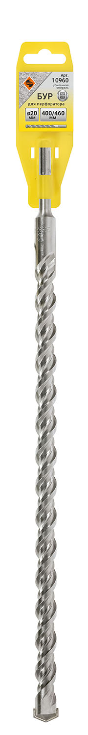 

Бур SDS + ф20х400/460 усиленный Энкор 10960, Бур SDS+ ф20х400/460 усиленный