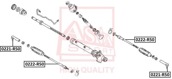 

Наконечник рулевой тяги ASVA 0221r50