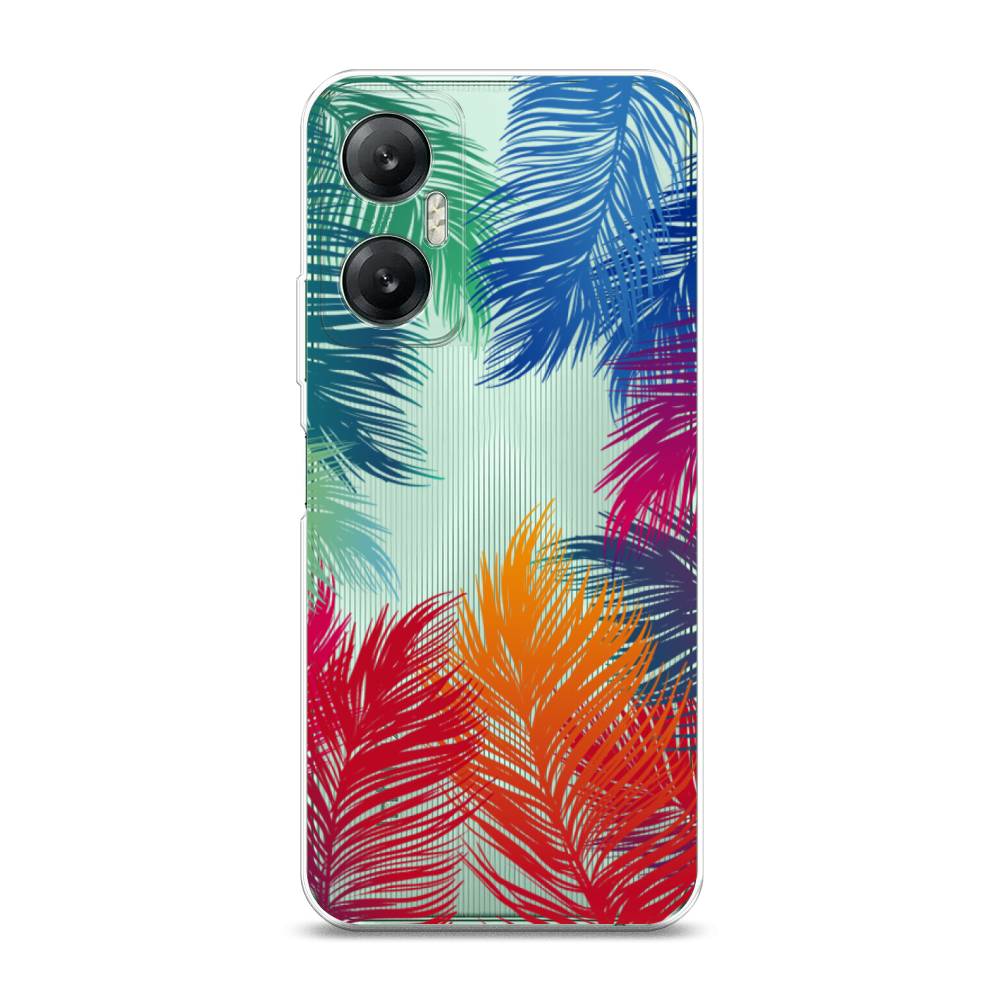 

Чехол Awog на Infinix HOT 20 5G "Рамка из перьев", Красный, 3103250-4