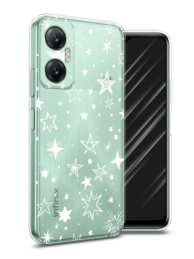 

Чехол Awog на Infinix HOT 20 5G "Звездочки графика белая", Прозрачный;белый, 3103250-7