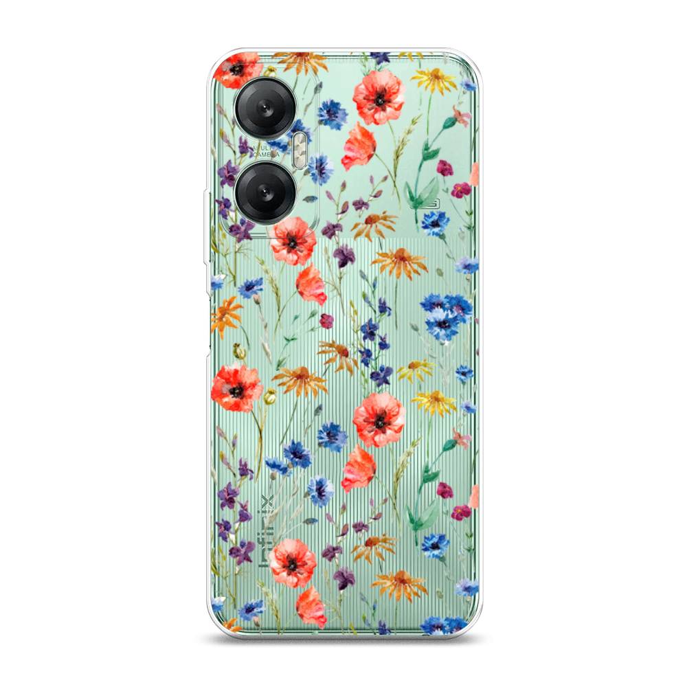 

Чехол Awog на Infinix HOT 20 5G "Маки и васильки фон", 3103250-8