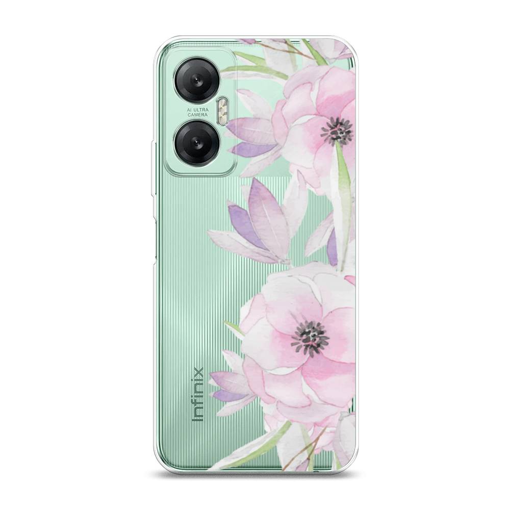 

Чехол Awog на Infinix HOT 20 5G "Нежные анемоны", Розовый;черный;фиолетовый, 3103250-8