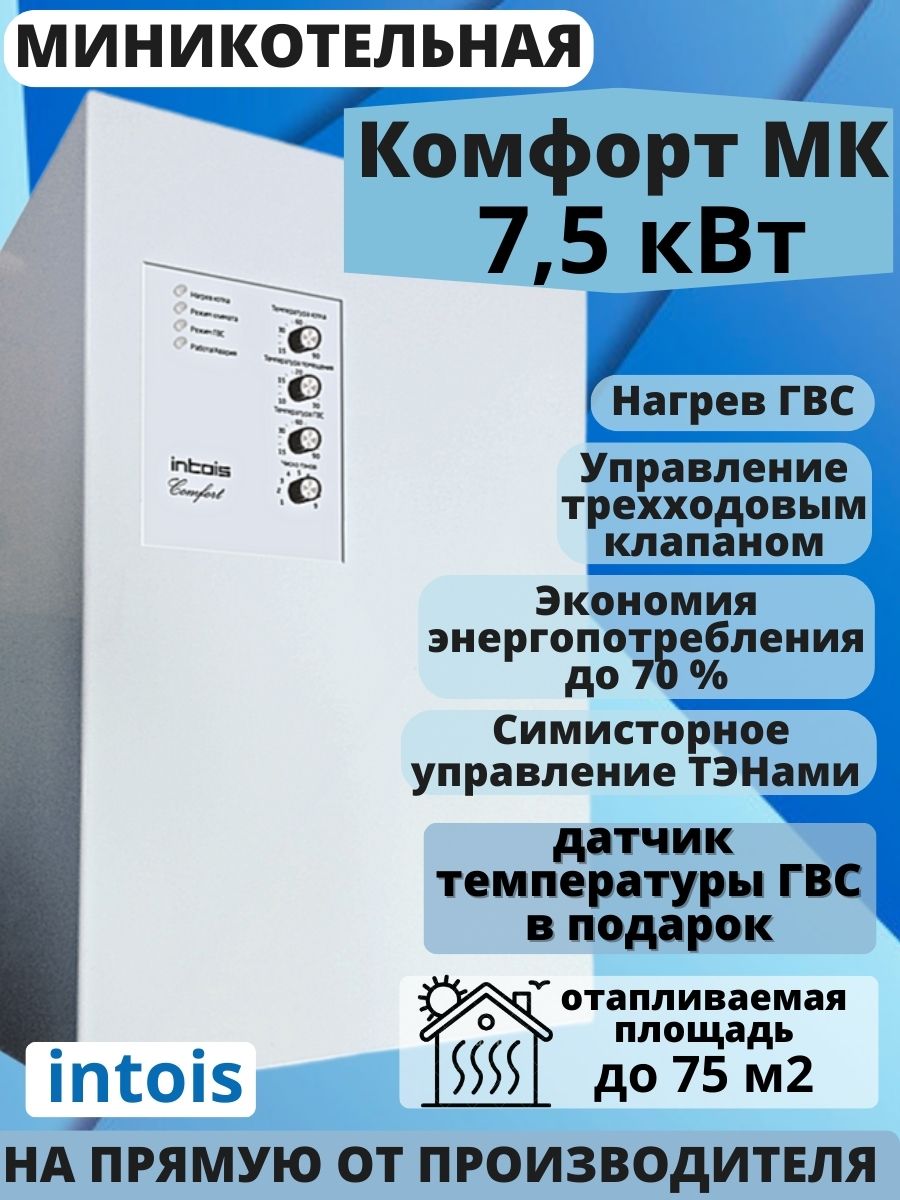 Электрический котел Интоис Комфорт МК 75 кВт 7250700₽