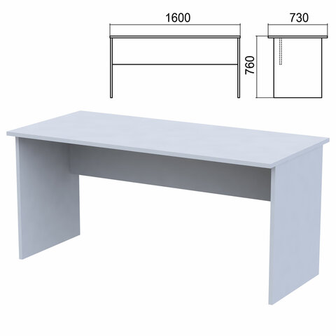 фото Стол письменный арго, 1600х730х760 мм, серый
