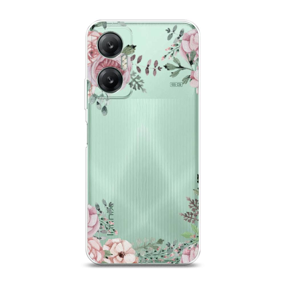 

Чехол Awog на Infinix HOT 20 5G "Нежные розы акварель", Прозрачный;розовый;зеленый, 3103250-8