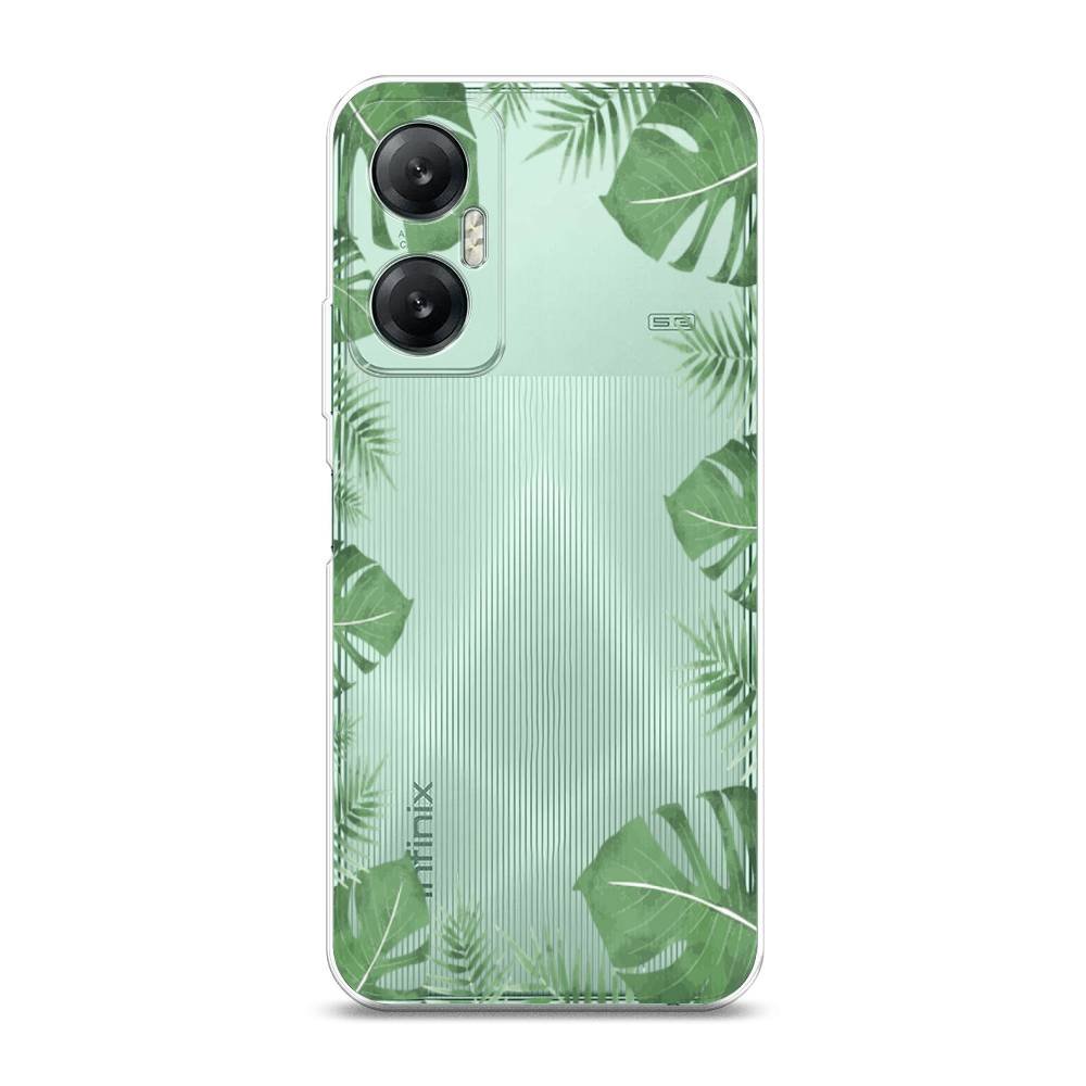 

Чехол Awog на Infinix HOT 20 5G "Листья папоротника рамка", Зеленый, 3103250-8