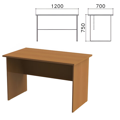 фото Стол письменный монолит, 1200х700х750 мм, цвет орех гварнери, см1.3