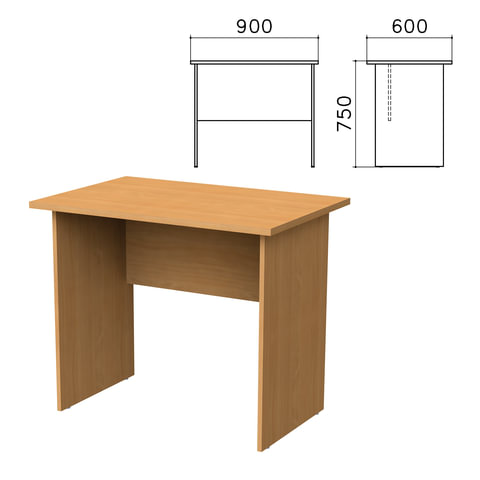 Стол письменный Монолит, 900х600х750 мм, цвет бук бавария, СМ19.1