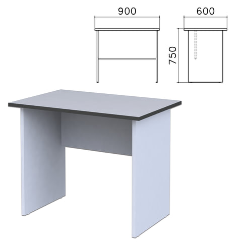 Стол письменный Монолит, 900х600х750 мм, цвет серый, СМ19.11