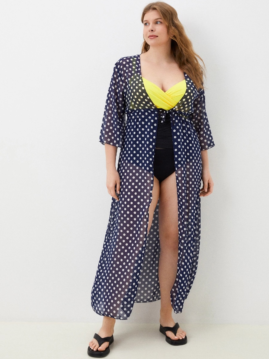 Пляжная туника женская Rosedena Par9048 синяя 4XL INT