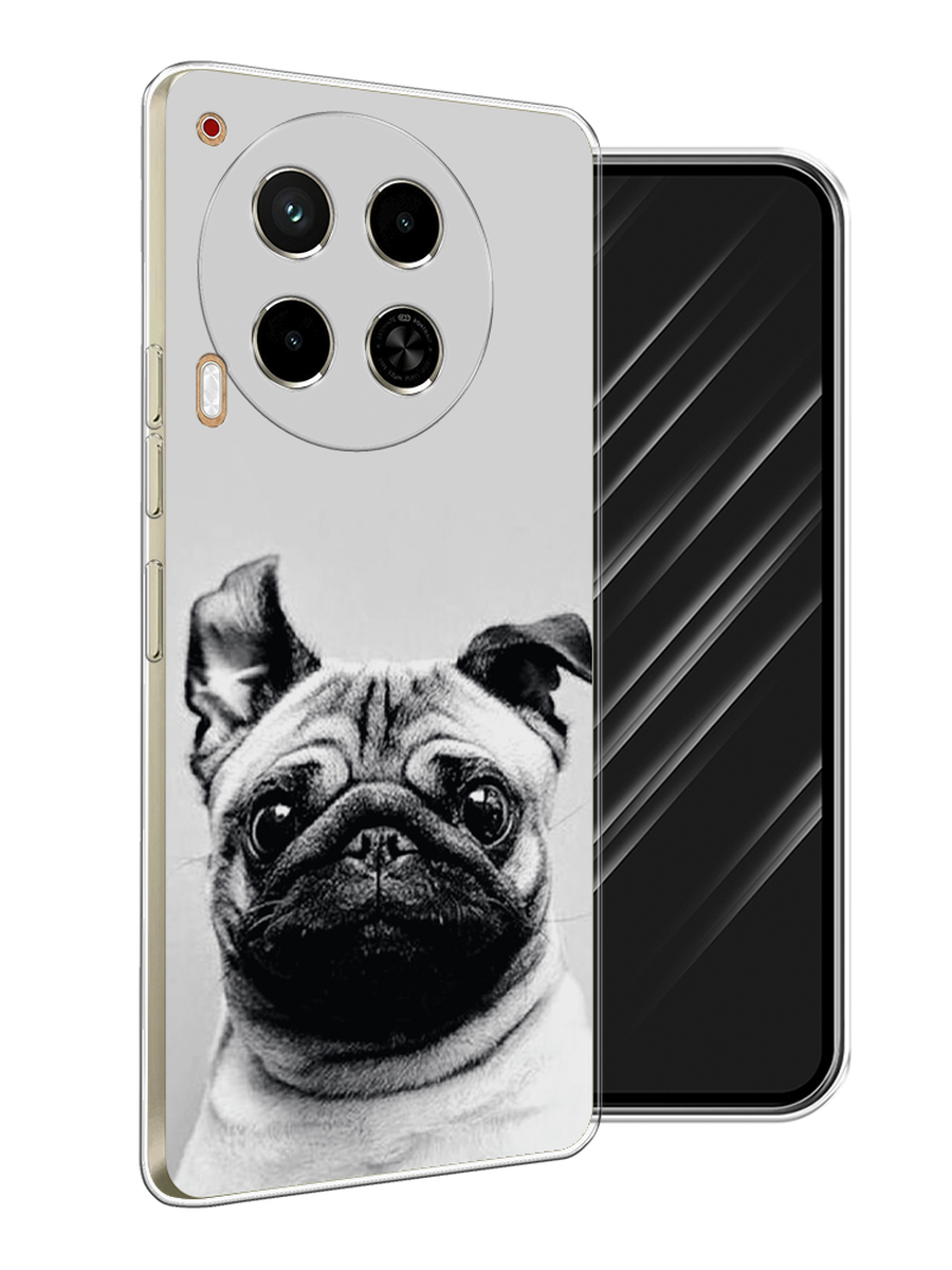 

Чехол Awog на Tecno Camon 30 4G "Ушастый мопс", Серый, 305650-1