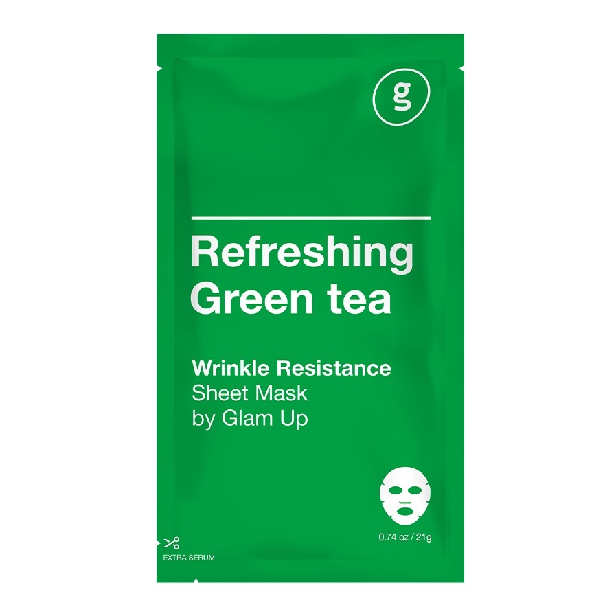 

Тканевая маска Glam Up с экстрактом зеленого чая (Освежающая), 21 гр