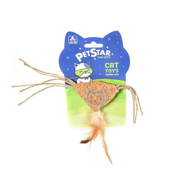 Игрушка для кошек Pet Star Подушечка с мятой и перьями текстильная 15х21 см