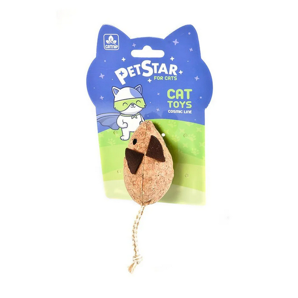 Игрушка для кошек Pet Star Мышка с мятой текстильная 14х5 см