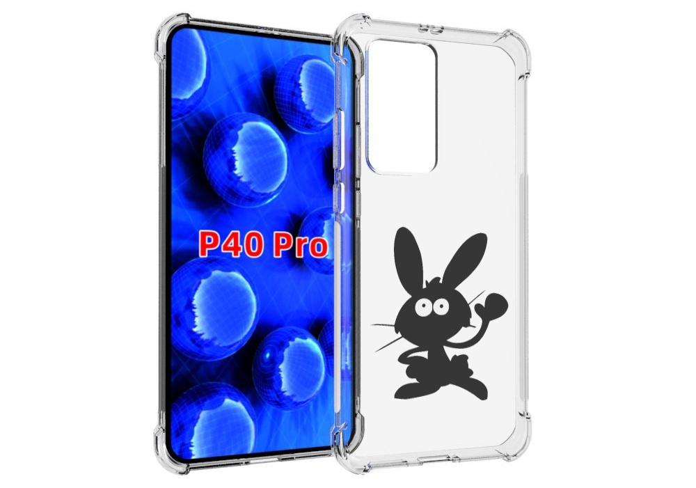 

Чехол MyPads Заяц для Huawei P40 Pro противоударный, Прозрачный, Tocco