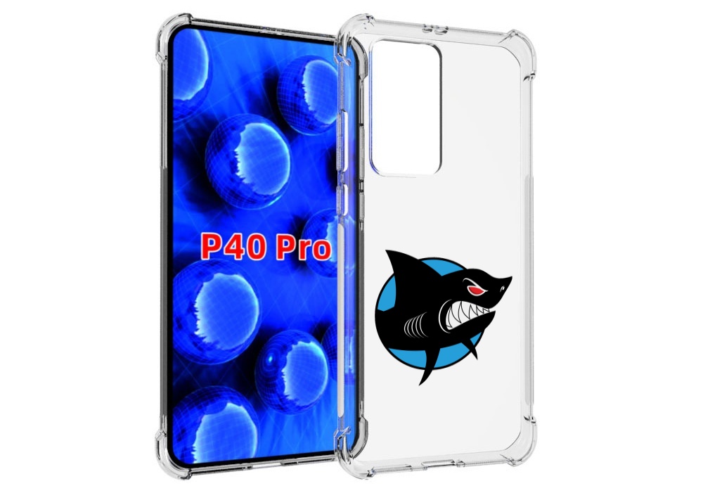 Чехол MyPads Злая-акула для Huawei P40 Pro противоударный