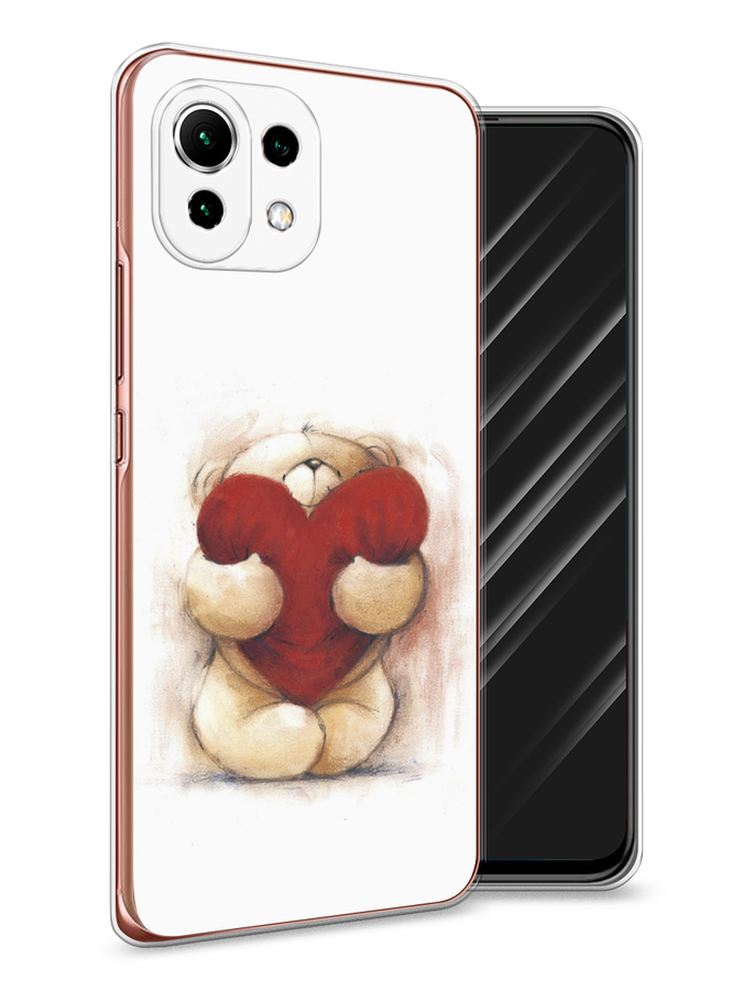 

Чехол Awog на Xiaomi Mi 11 Lite/5G NE "Мишка с сердцем 1", Разноцветный, 311750-6