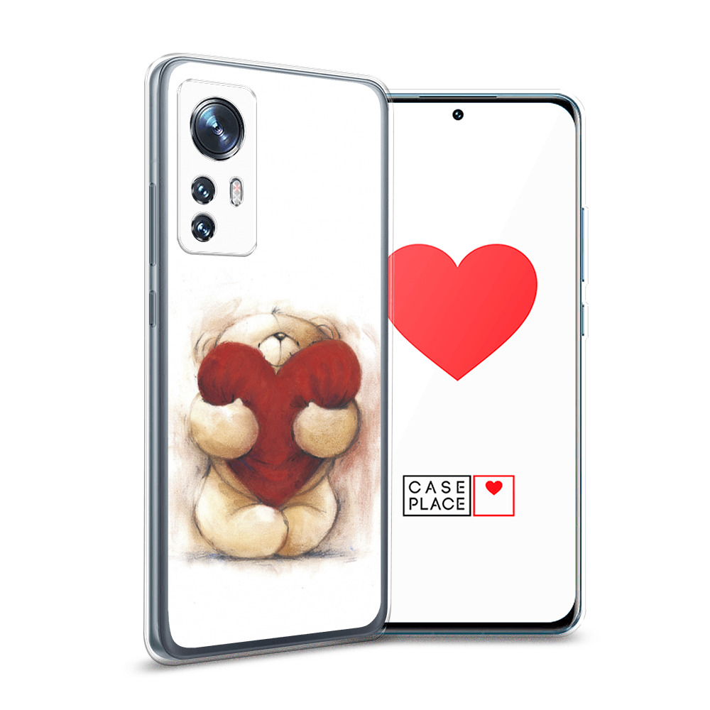 

Силиконовый чехол Awog "Мишка с сердцем 1" для Xiaomi 12, Белый, 312350-6