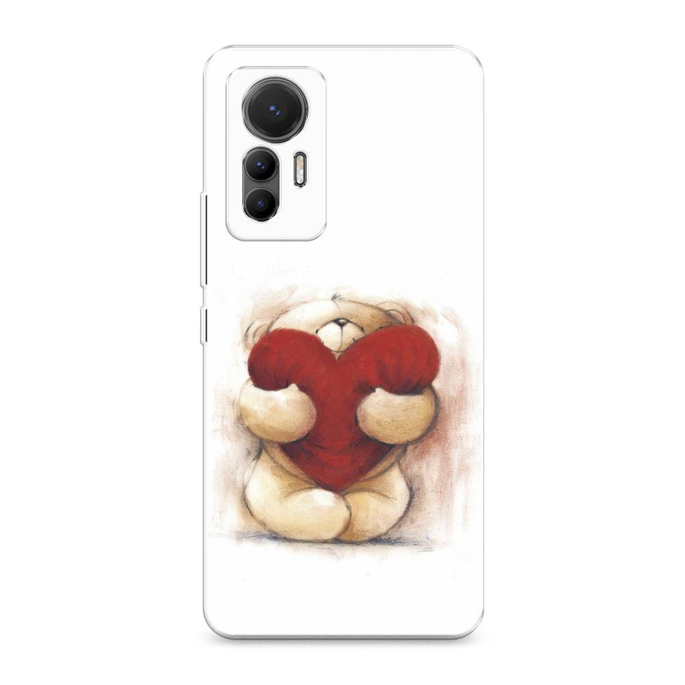 фото Силиконовый чехол "мишка с сердцем 1" на xiaomi 12 lite awog