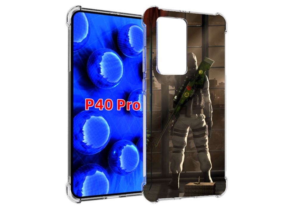 

Чехол MyPads Контр-Страйк-в-дыму для Huawei P40 Pro противоударный, Прозрачный, Tocco