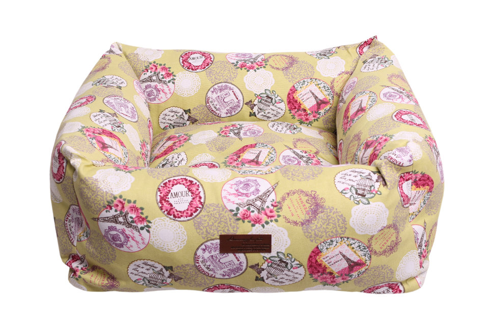 

Лежанка для кошек и собак Lion Мишель LM116-12 текстиль, желтый, 50x50x12см