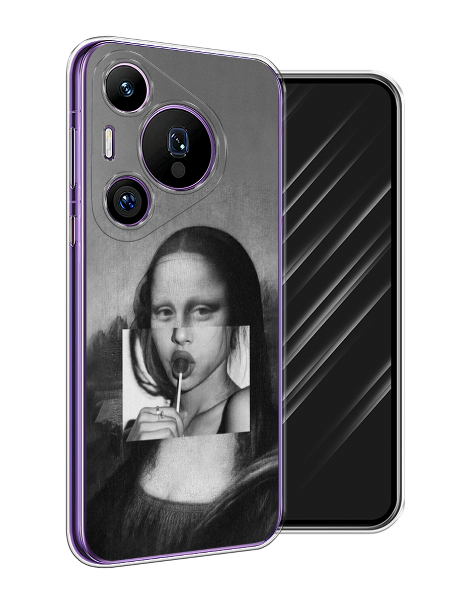 

Чехол Awog на Huawei Pura 70 Pro/70 Pro Plus "Mona Lisa sucking lollipop", Серый, 6124150-1