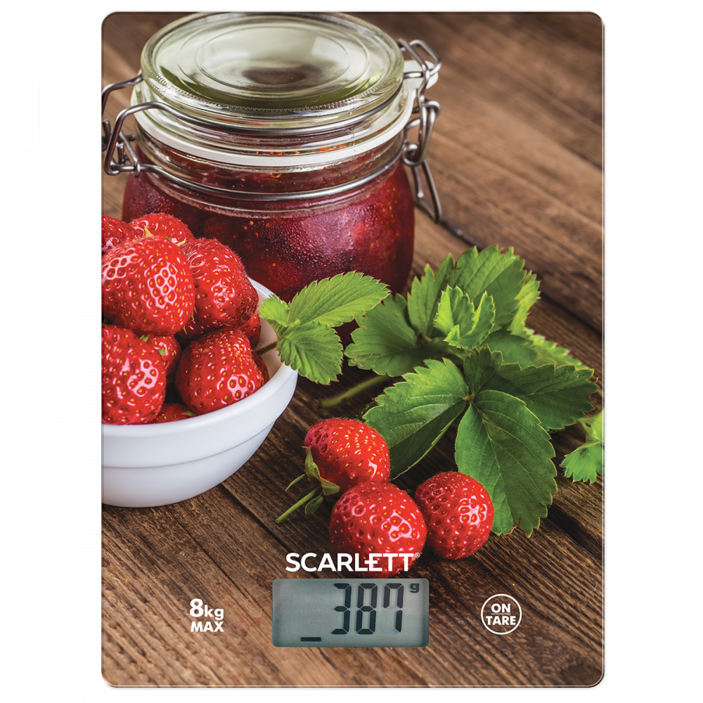 фото Весы кухонные scarlett sc-ks57p61 strawberry