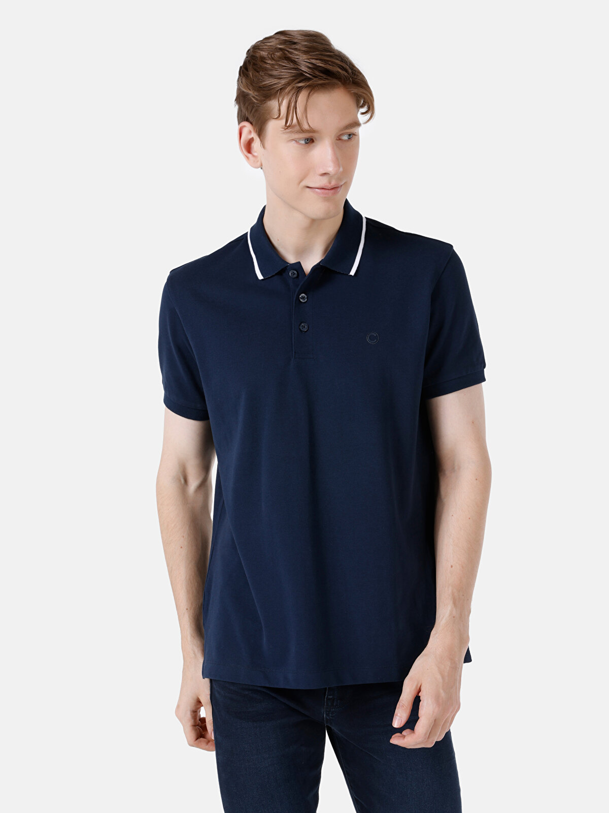 

Футболка мужская Colin's CL1069373 синяя XL, Синий, CL1069373