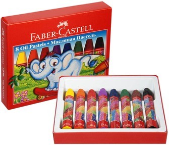 фото Faber castell масляная пастель для детского творчества, 8 цветов faber-castell