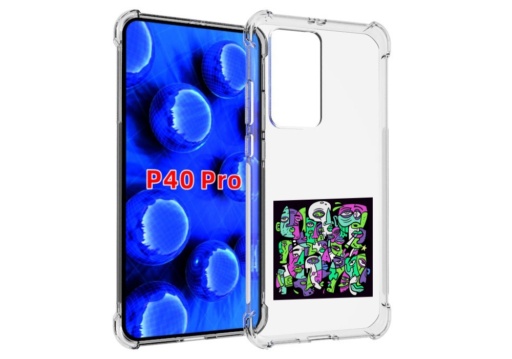 

Чехол MyPads Кривой эфир ATL для Huawei P40 Pro противоударный, Прозрачный, Tocco