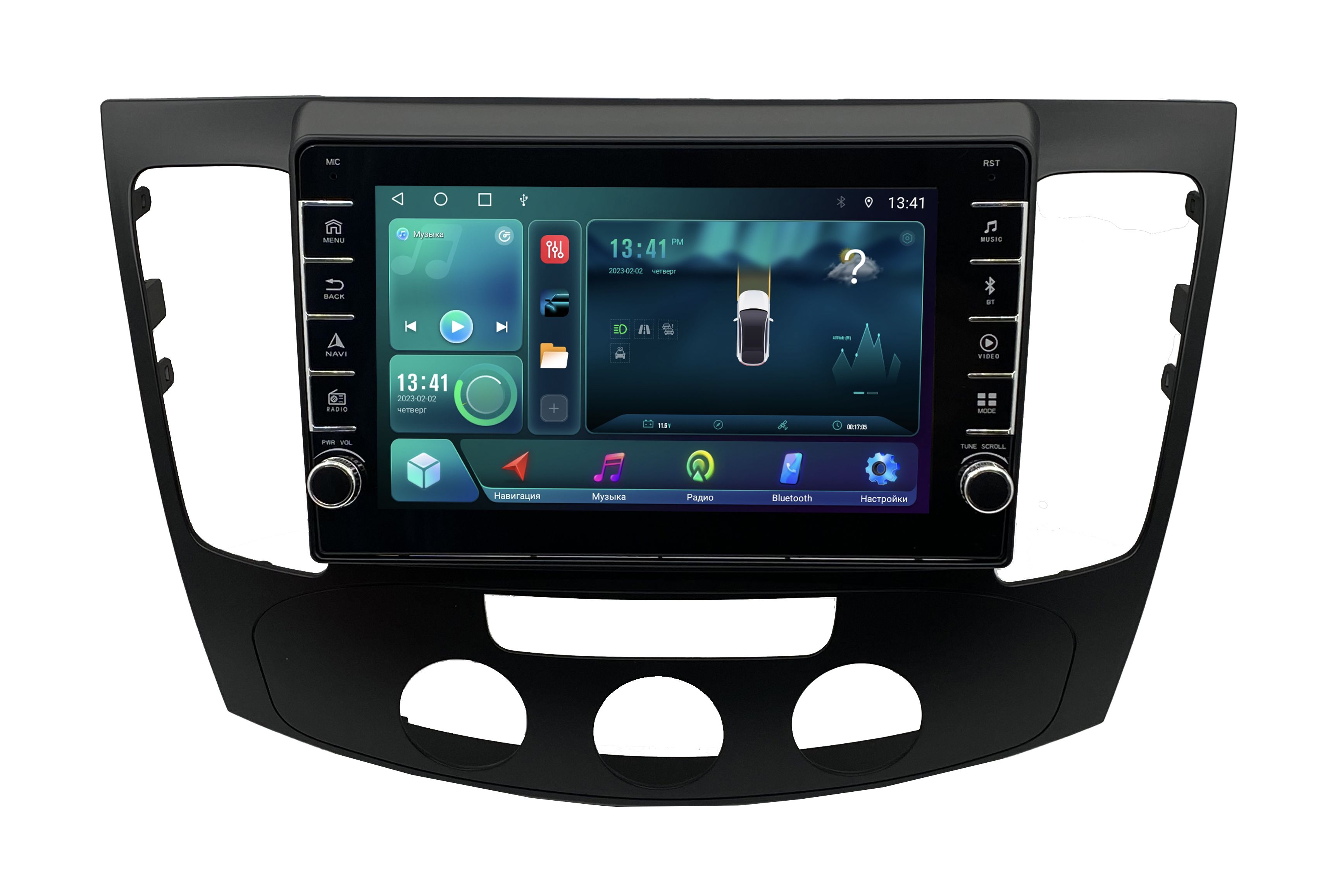 Штатная магнитола ANDROID Hyundai Sonata NF 5 рест 2007-2010 под конд Android 12 23 2055400₽