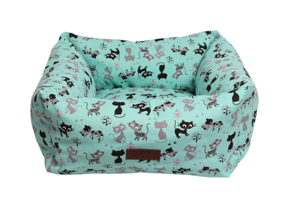 

Лежанка для кошек и собак Lion Мишель LM116-10 текстиль, зеленый, 40x40x10см