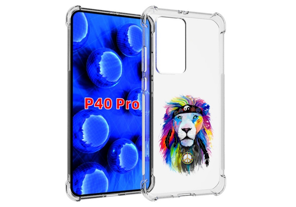Чехол MyPads Лев 3 для Huawei P40 Pro противоударный