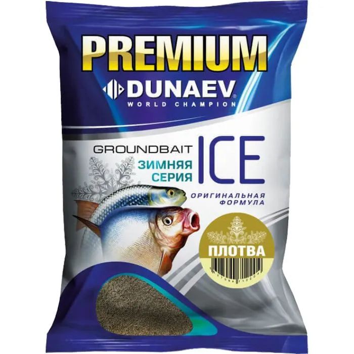 

Прикормка зимняя Dunaev ICE PREMIUM Плотва 0.9 кг / НОВИНКА / Прикормка Дунаев / Ловля со, Серый, Ice Premium