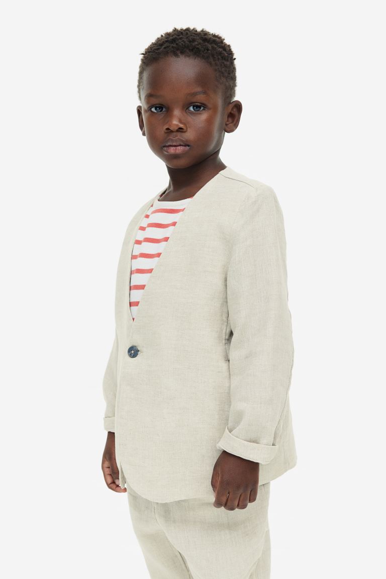 Пиджак детский H&M 1128835, цвет светло-бежевый, размер 128 (доставка из-за рубежа)