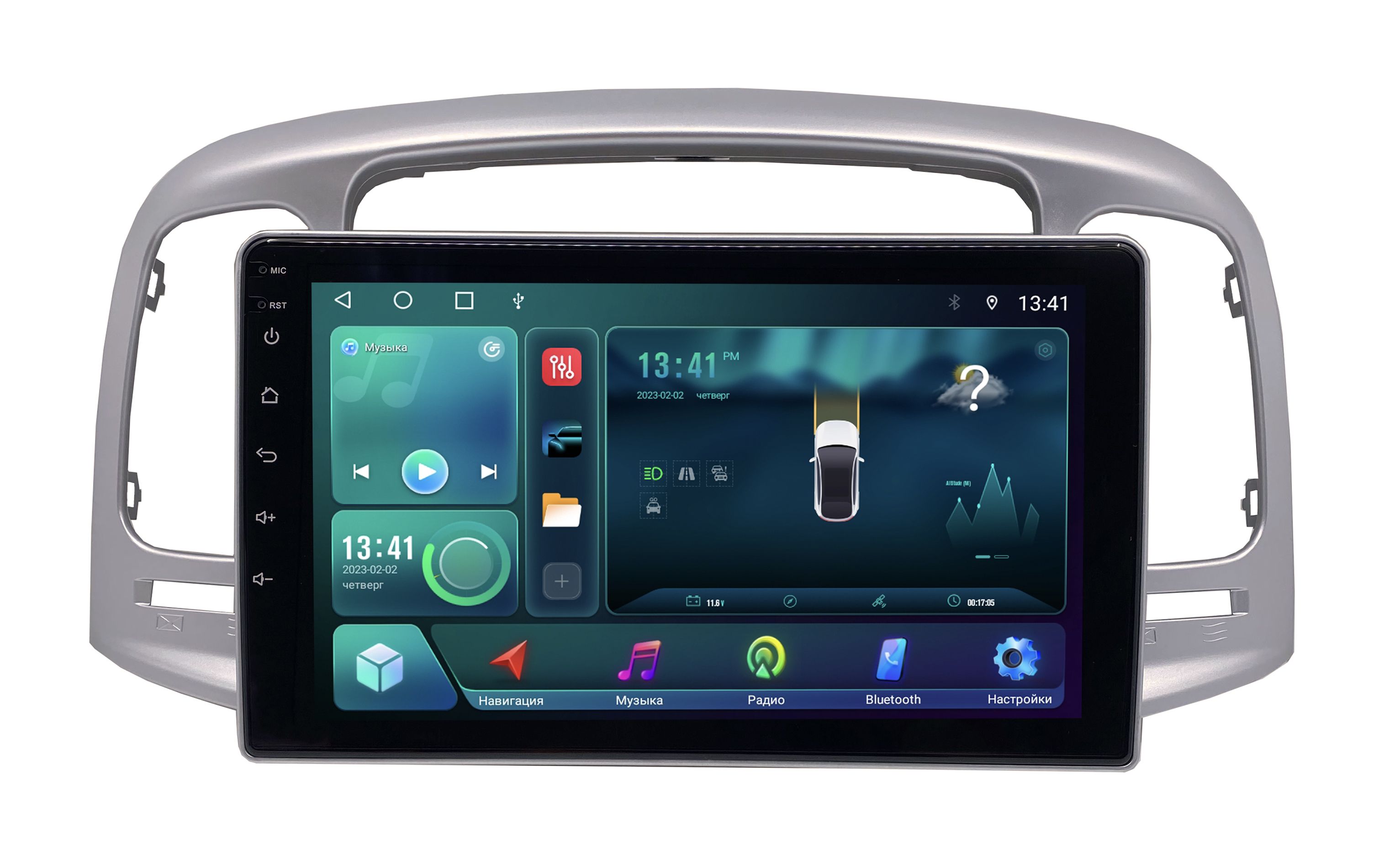 Штатная магнитола ANDROID Hyundai Accent 3 - 2006-2011 Android 12 464 GB Мультируль 3035500₽