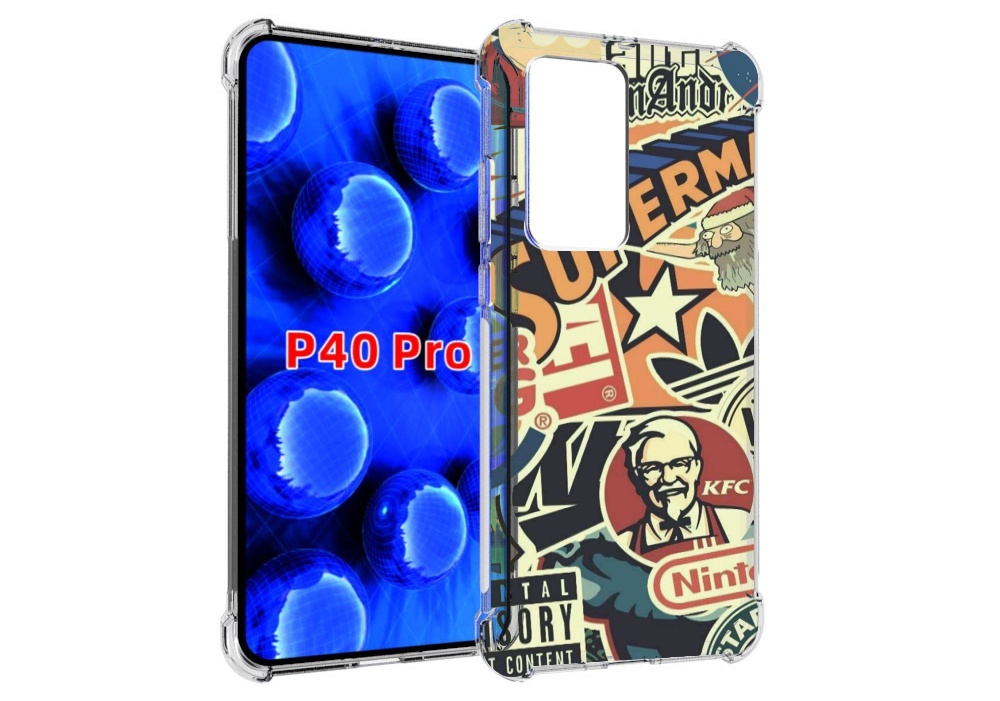 

Чехол MyPads Лейблы-на-постере для Huawei P40 Pro противоударный, Прозрачный, Tocco