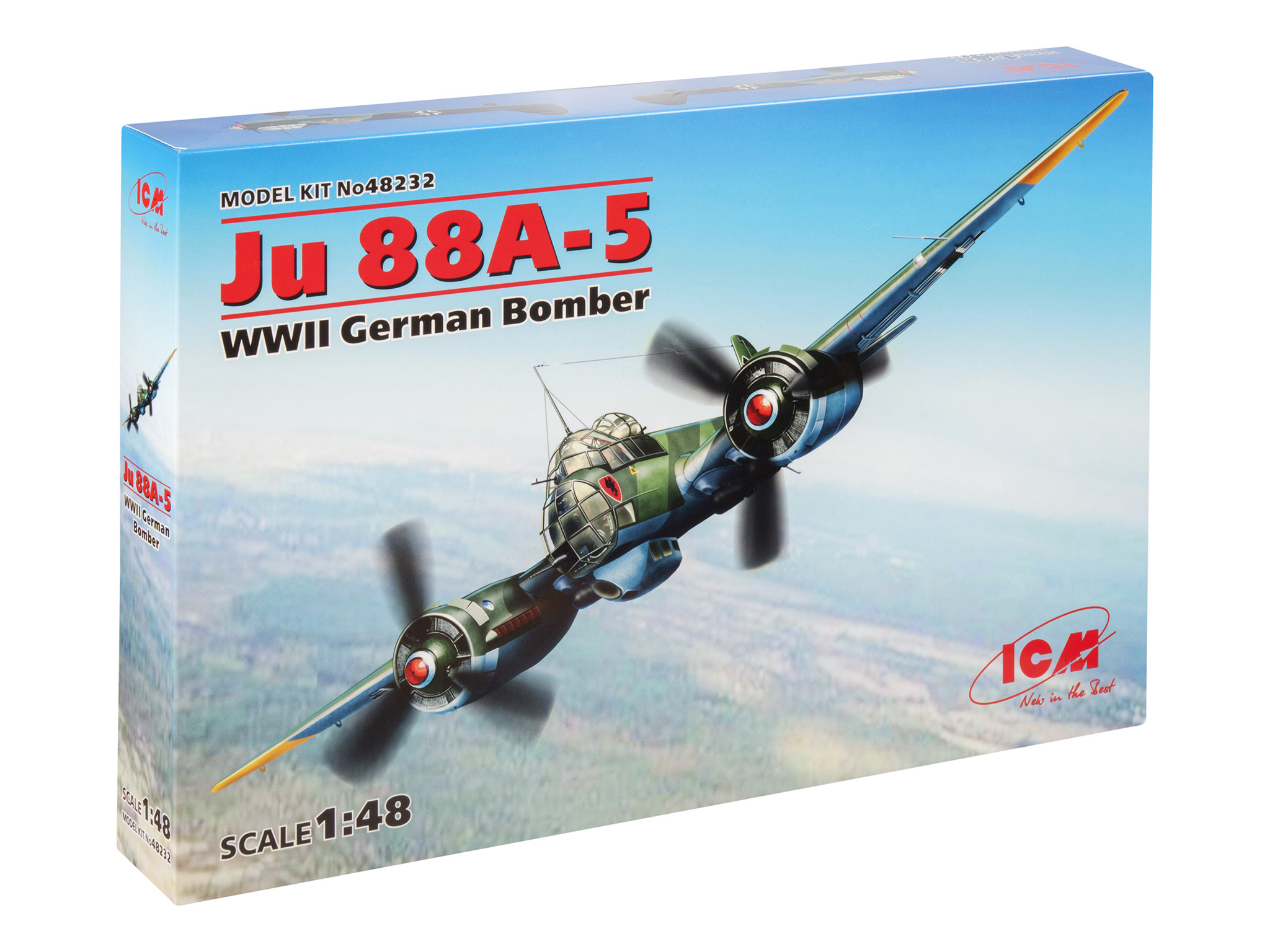 фото Сборная модель icm 1/48 ju 88a-5, германский бомбардировщик іі мв 48232