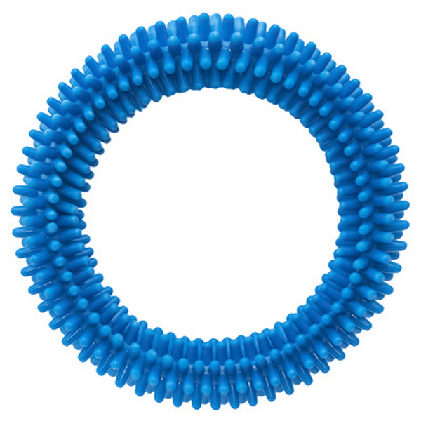 Игрушка для собак Tappi Кольцо Сириус с шипами голубой 9,6 см