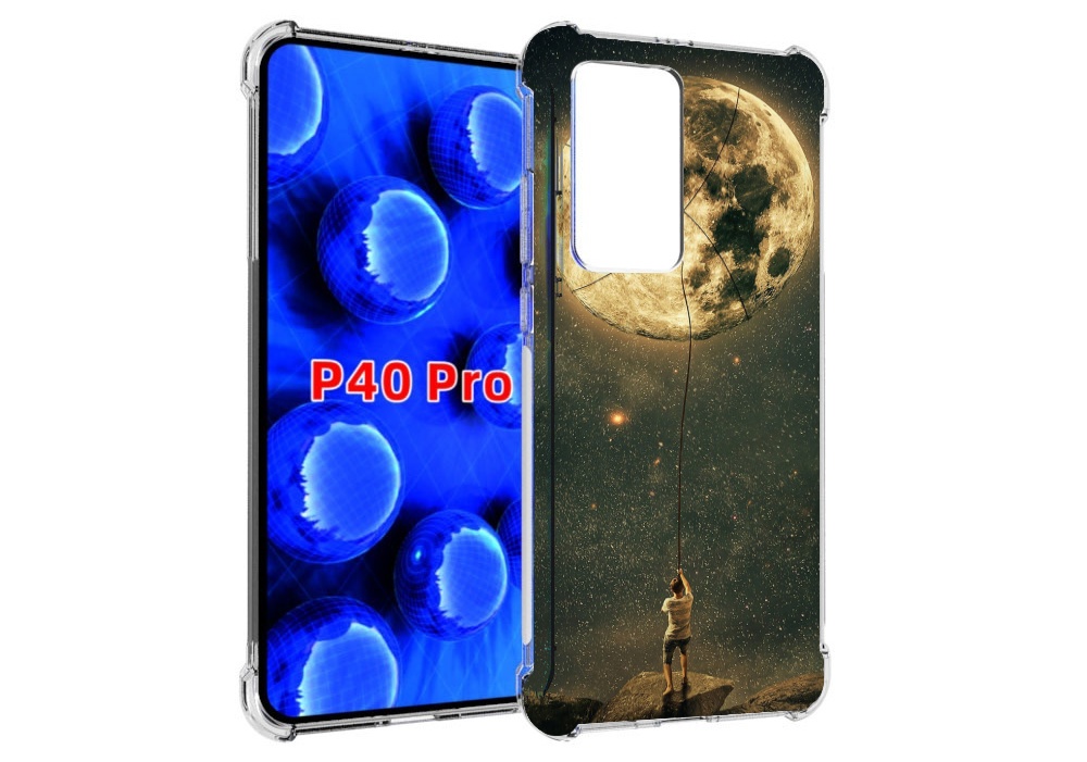 Чехол MyPads Луна-светит для Huawei P40 Pro противоударный