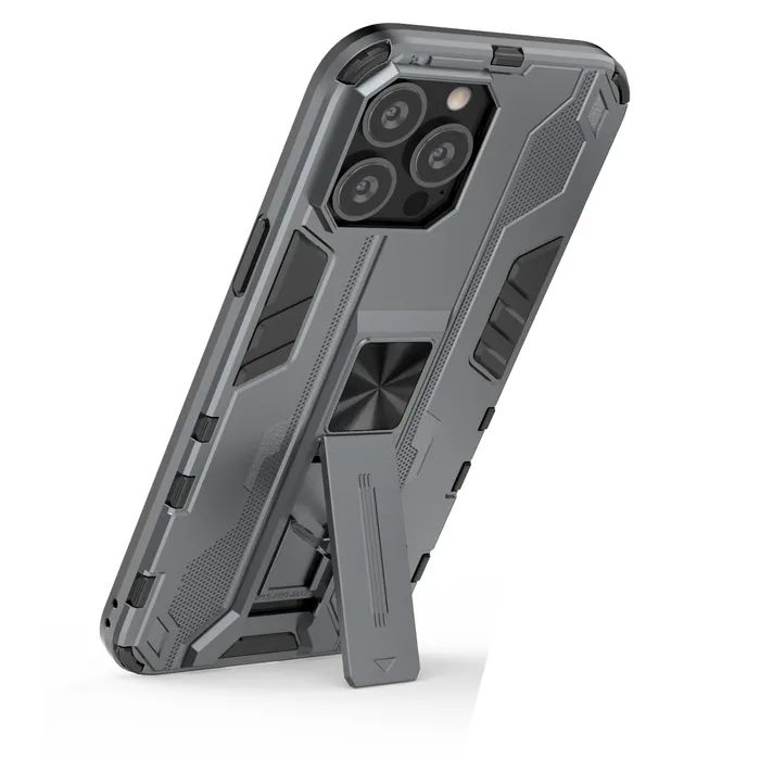 

Противоударный чехол KNIGHT Case для iPhone 13 Pro Max, Серый;черный