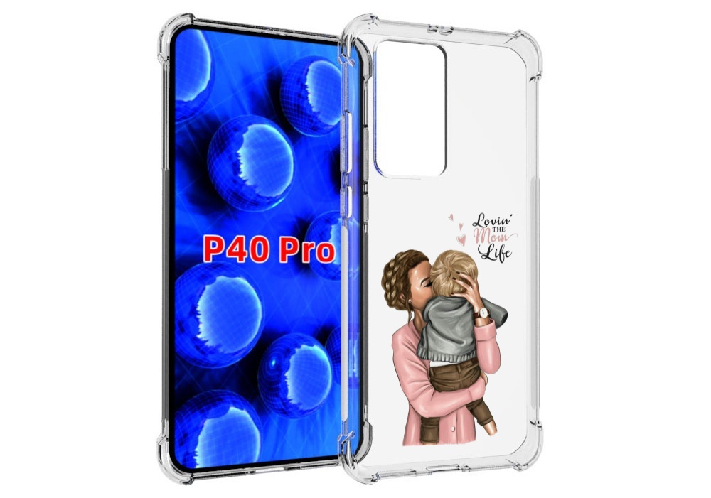 

Чехол MyPads Любовь-мамы детский для Huawei P40 Pro противоударный, Прозрачный, Tocco