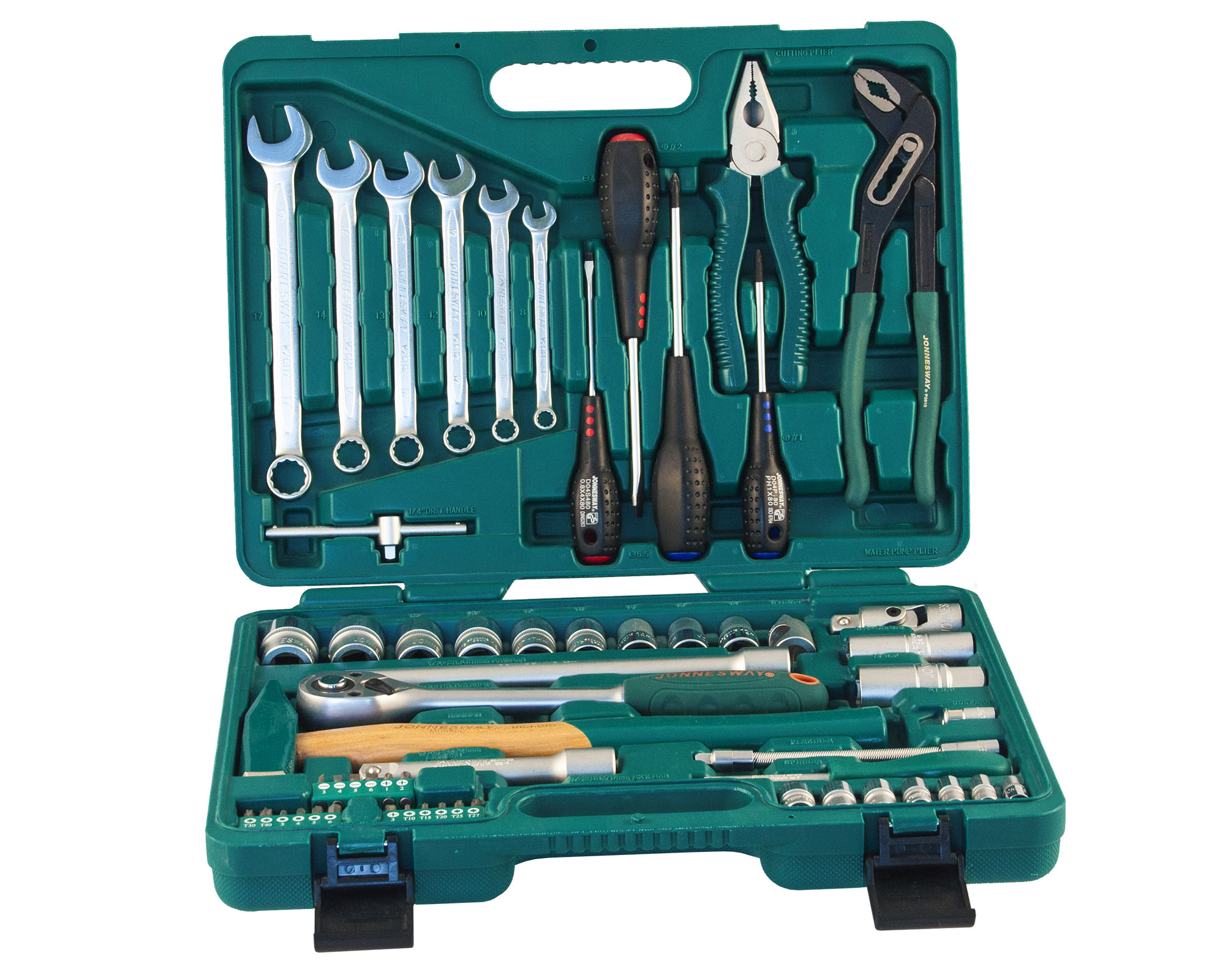 

JONNESWAY S04H52460S Набор инструмента универсальный 1/4", 1/2"DR, 60 предметов, 27870260