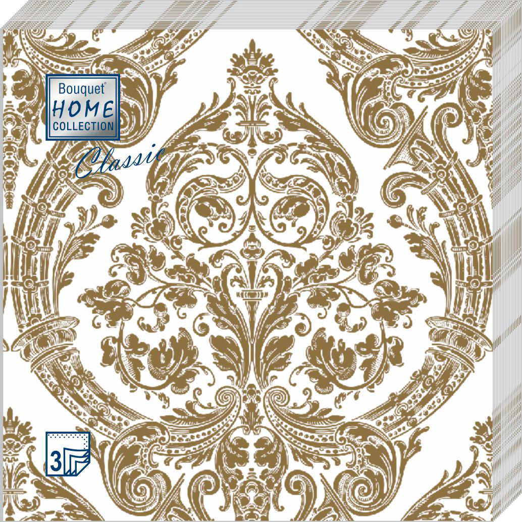 фото Салфетки бумажные home collection classic 3 слоя 33 x 33 см 20 шт