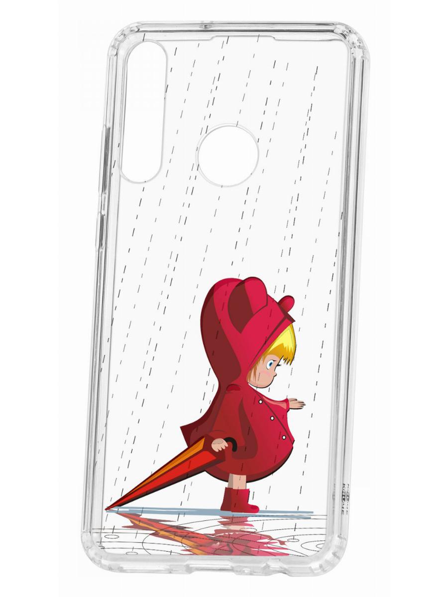 

Чехол для Huawei Y6p 2020 Kruche Print Девочка с зонтом, Прозрачный;разноцветный