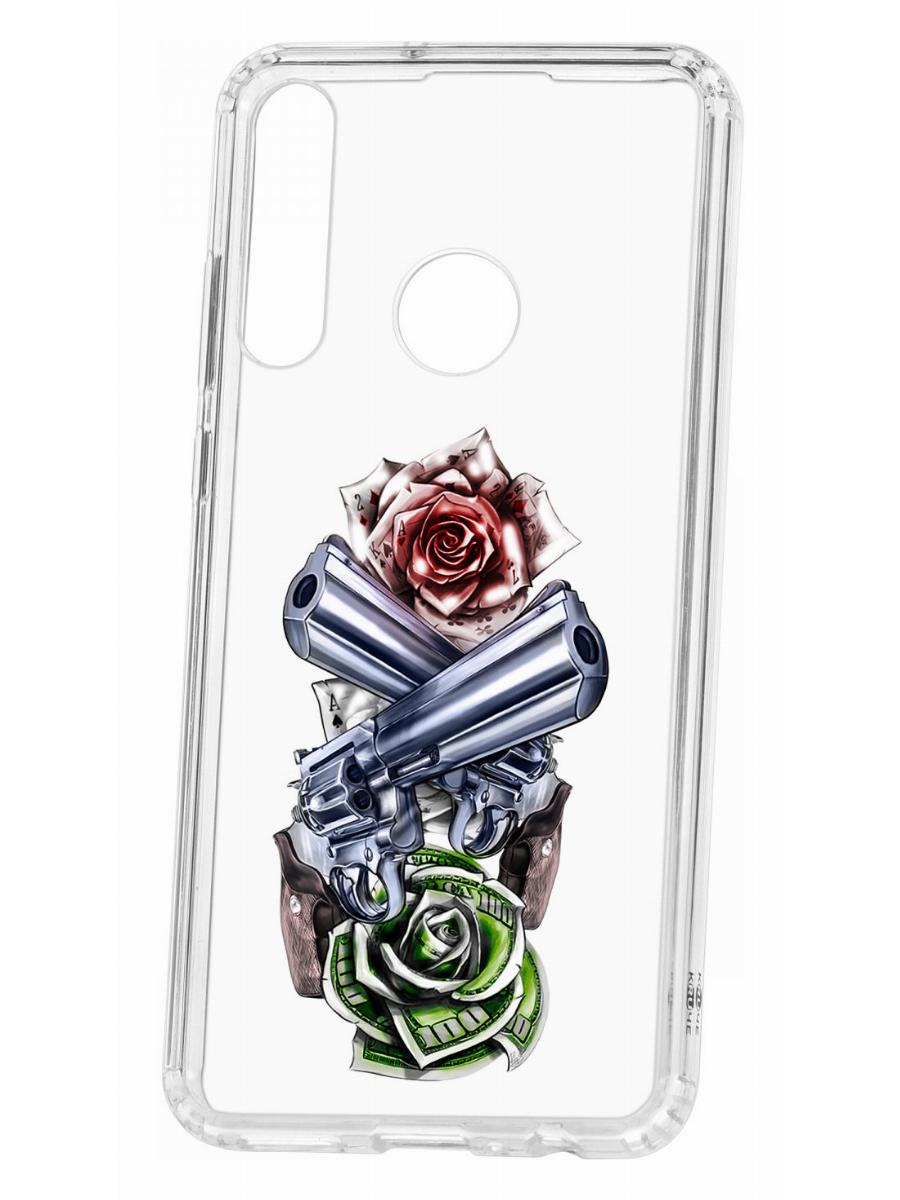 фото Чехол для huawei y6p 2020 kruche print карты деньги 2 ствола кruче