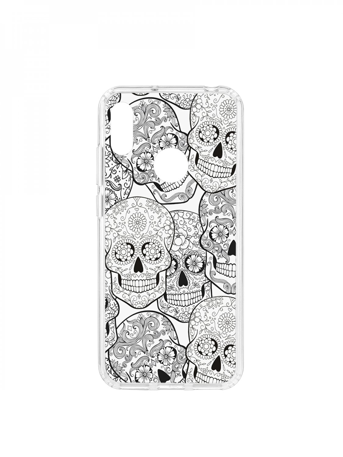 фото Чехол для huawei y6 2019 kruche print skull black кruче