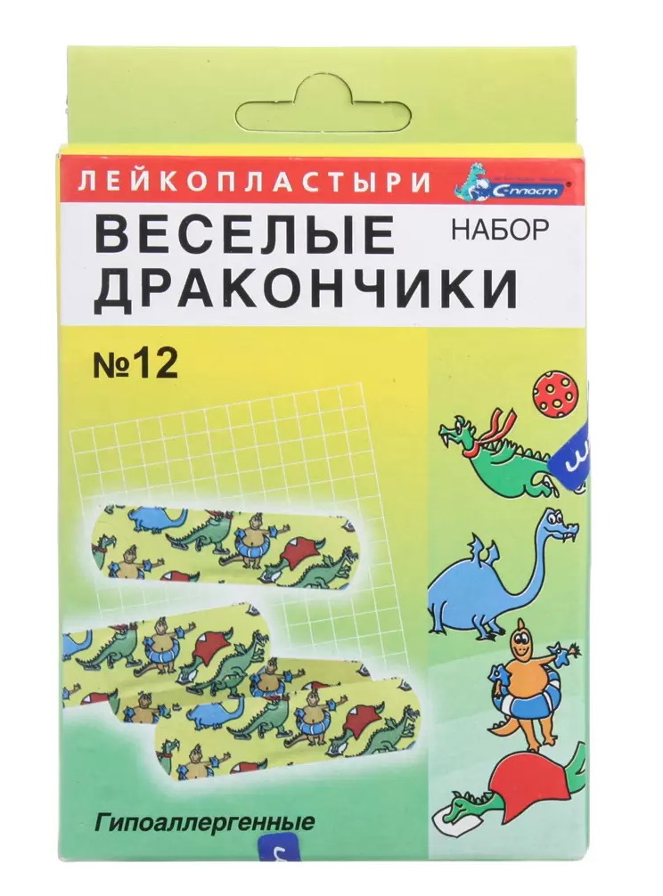 

Лейкопластырь "Веселые Дракончики" набор №12
