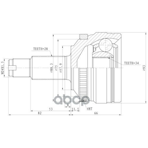 

Шрус Наружный Zikmar Z87087R