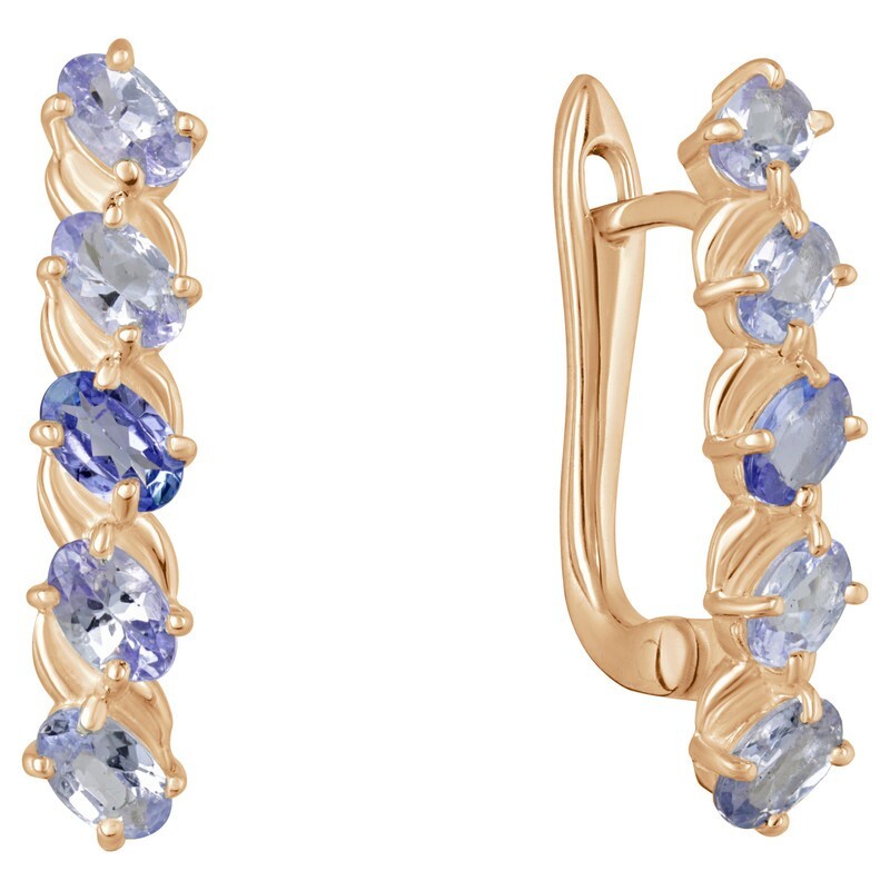 

Серьги из серебра с танзанитом LAZURIT-ONLINE 7985PG, 7985PG